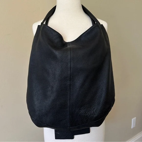 Leather Black Bow Shoulder Bag - Picture 6 of 11